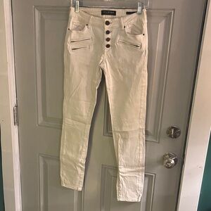 Bullhead Women's High Rise Cream Jeans